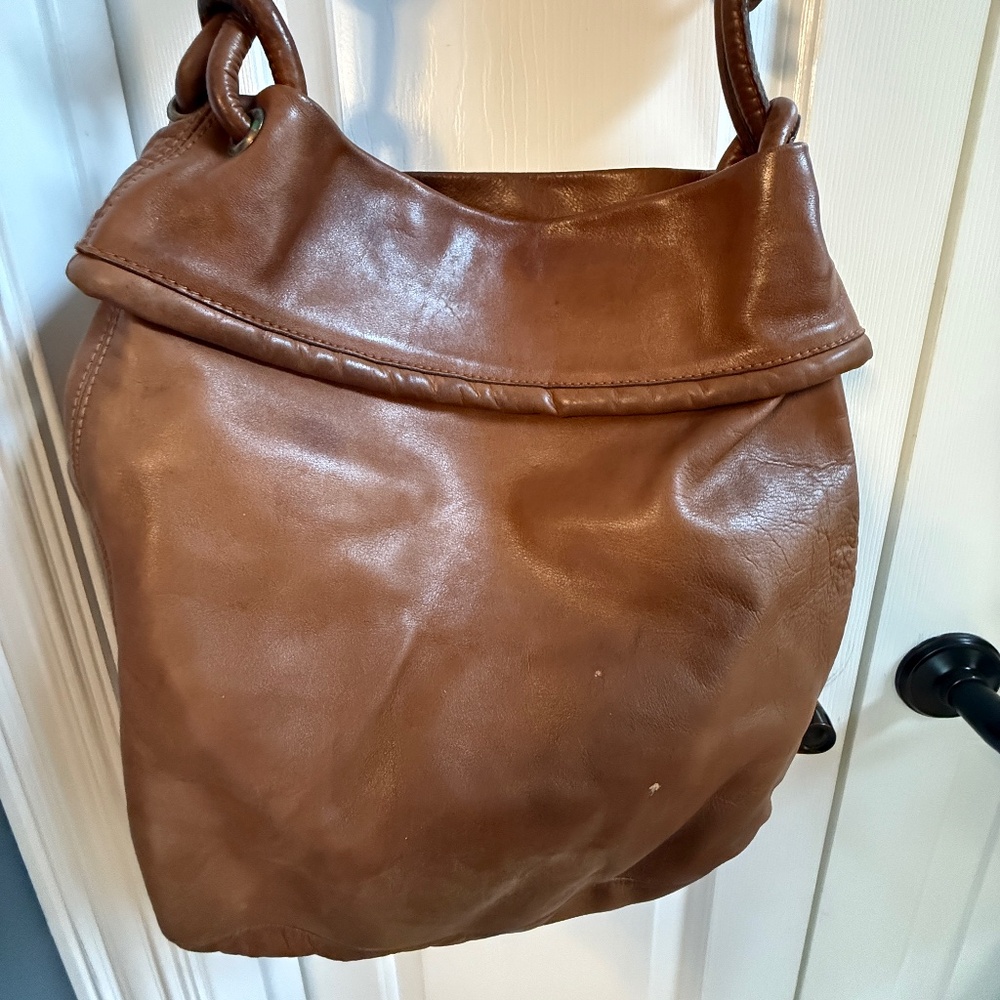 Vintage Italian Leather Purse with Fiocchi Italy brass snaps.
